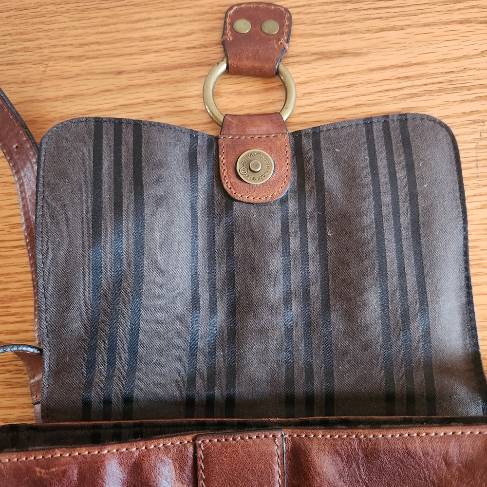 Frye Brown Leather Crossbody Shoulder Bag - Picture 11 of 16